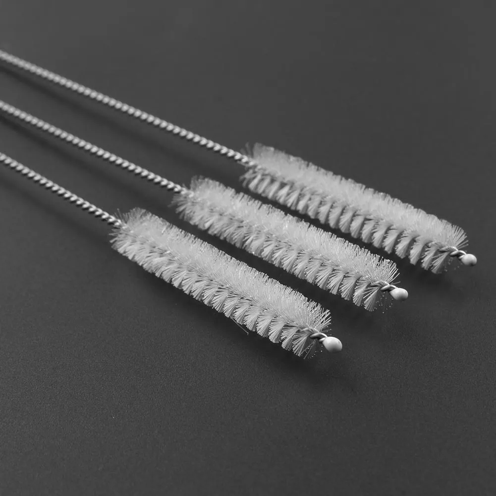 Straw Cleaner Brush Drinks Straw Cleaner Stainless Steel Soft Bristles Multifunctional
