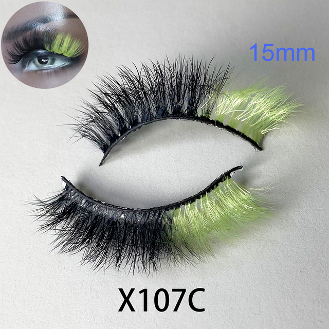 Mix Color False Lashes Ombre Natural Long Colorful Eyelashes Bulk Dramatic Makeup Fake Lash Party Colored Lashes Wholesale