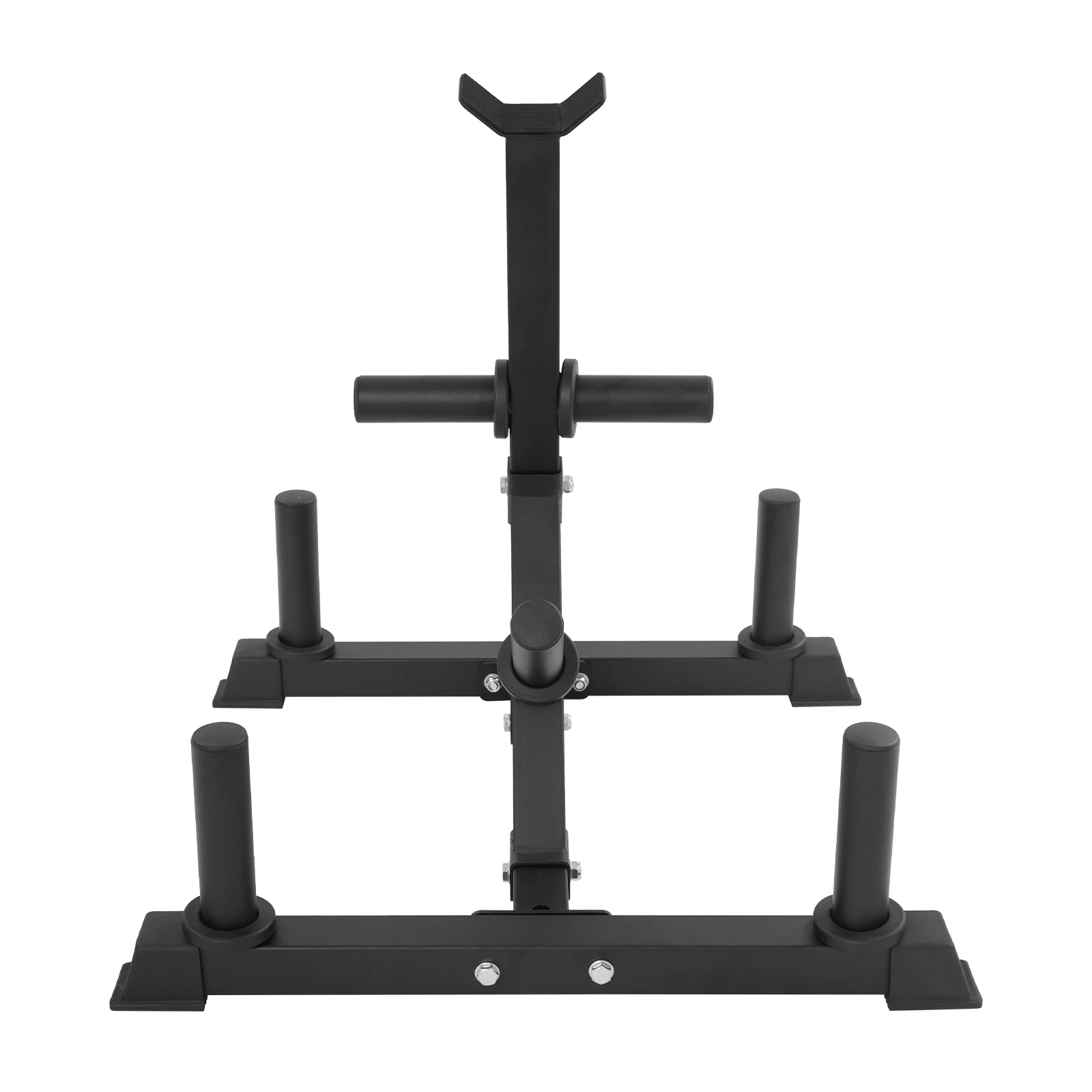 300kg/661 lbs Barrel Rack Handle Barbell Barbell Plate Storage Holder Vertical Weight Bracket for 7 Bars
