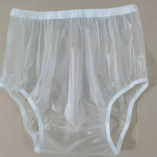 PVC TPU Sheer Clear Transparent Waterproof High Waist Pants Sexy Costumes  Private Party Underwear