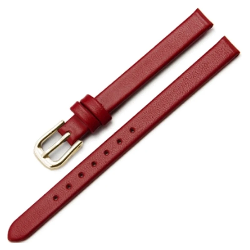 Elegant Women's Genuine Leather Watch Bracelet - Slim Design, Various Sizes Available