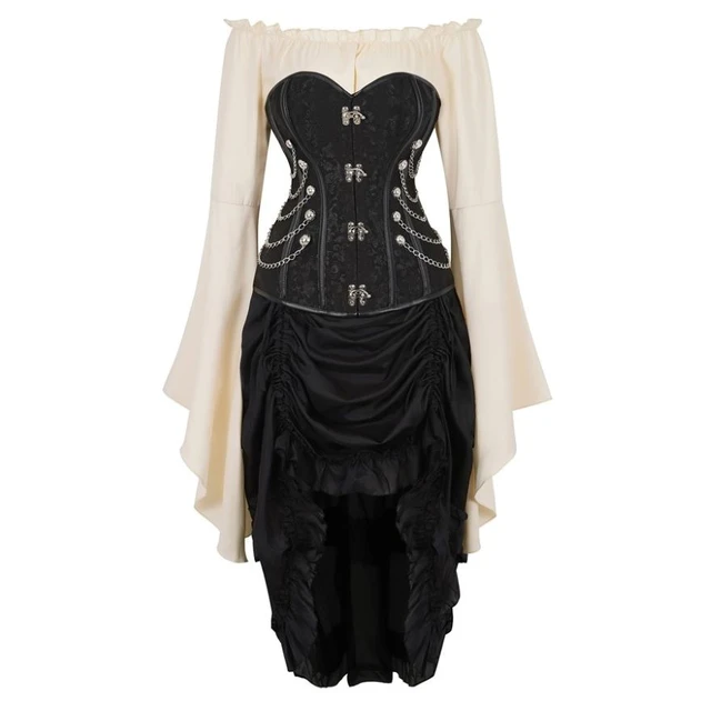 Sexy Overbust Corset Bustier Dress Costume Gothic Corsets Women