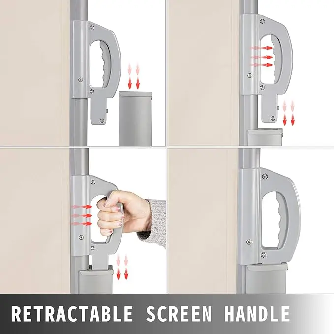 Retractable Side Awning UV 50 236" x 63" Double Retractable Patio Screen Waterproof 280 g Thicken Retractable Room Garden Beige