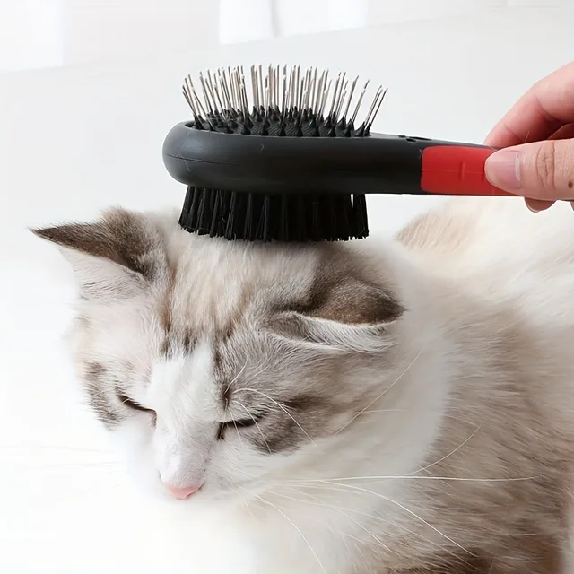 1pc Dog Brush Pet Grooming Comb Double Sided Pin Cleans For Pets Shedding And Dirt Grooming Tool Cat Grooming Supplies 3