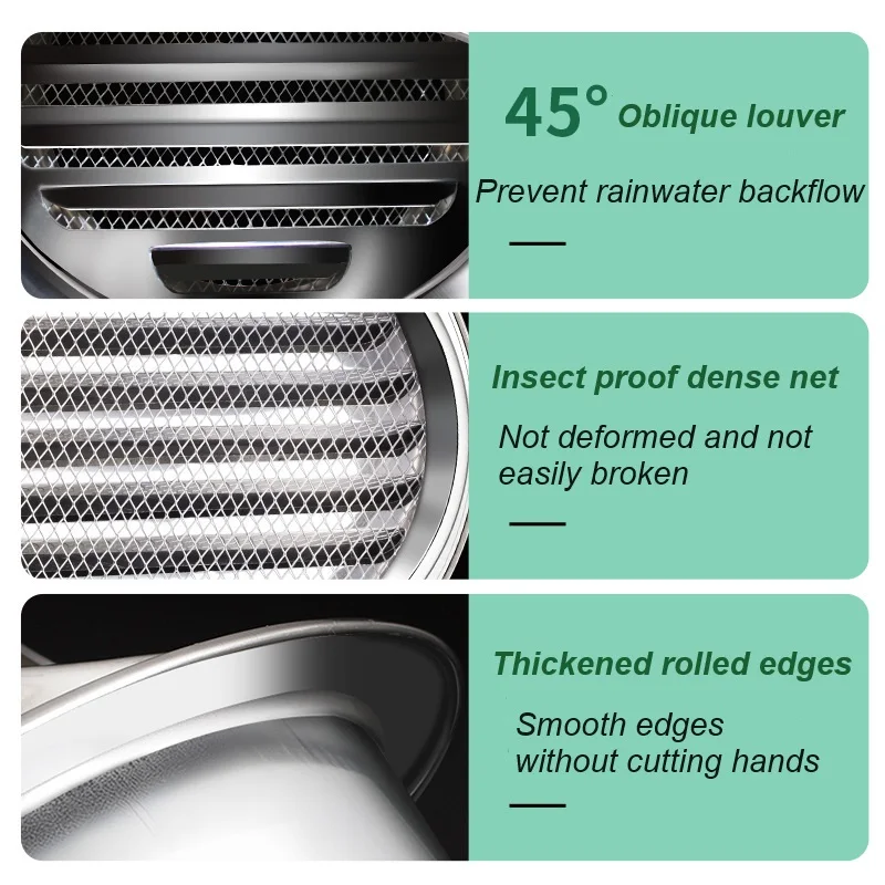 &Phi;150mm Rainproof Vent Cap Stainless Steel Exhaust Grille Cover Tube Duct Outlet Windproof Ball Cap For Kitchen Wall Ceiling ducting ventilation cover air vent grille ventilation grille air vent cover