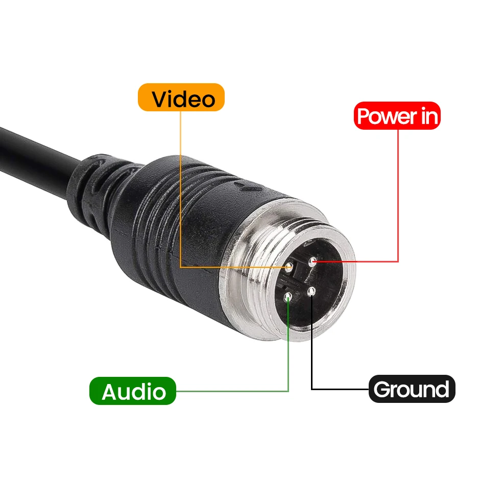 Cable Adaptador 4 Pines Hembra A RCA + Alimentación 5.5x2.1mm - Para Cámaras CCTV, Audio Y Vídeo