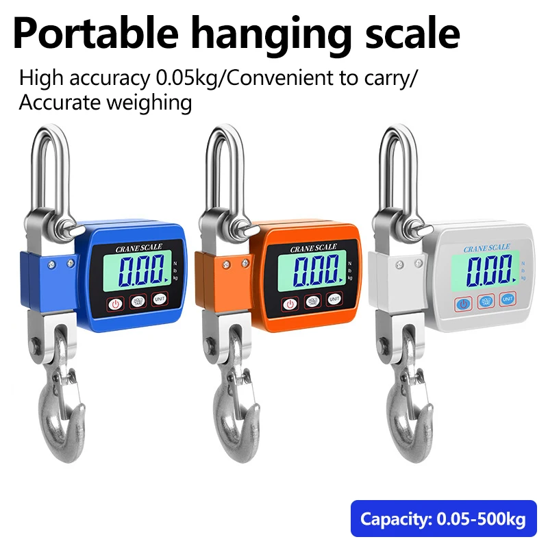 

1100lb/500Kg Digital Crane Scale Industrial Hanging Scale Heavy Duty Hanging Hook Scales for Farm Hunting Fishing Outdoor