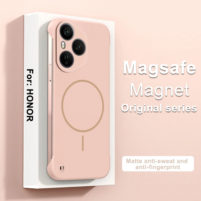 Magnetic Frameless Shockproof Matte Ultra Thin Hard Case with Wireless Charging Compatibility