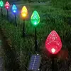 Pathway Lights Solar Powered 5X Rhombic Pathway Lights For Gardens Solar Garden Light Long Lasting Outdoor Lighted Stake 5