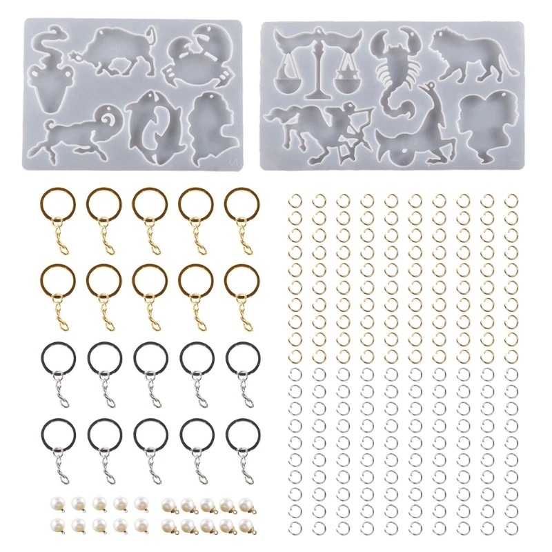 

Diy Crystal Drop Glue Tags Pendant Earring Mold Twelve Constellations Mold
