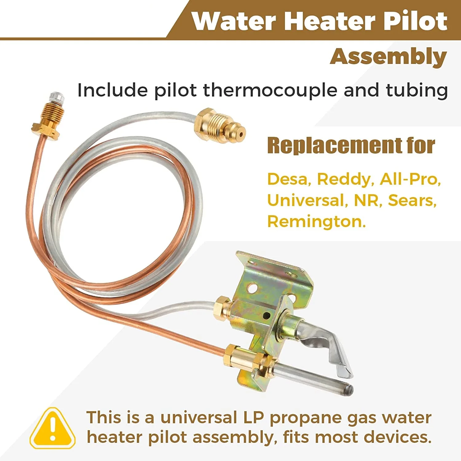 LP Propane Gas Ignition Pilot Assembly with Pilot Thermocouple 22in Tubing  Water Heater Replacement for Desa Reddy All-Pro NR - AliExpress