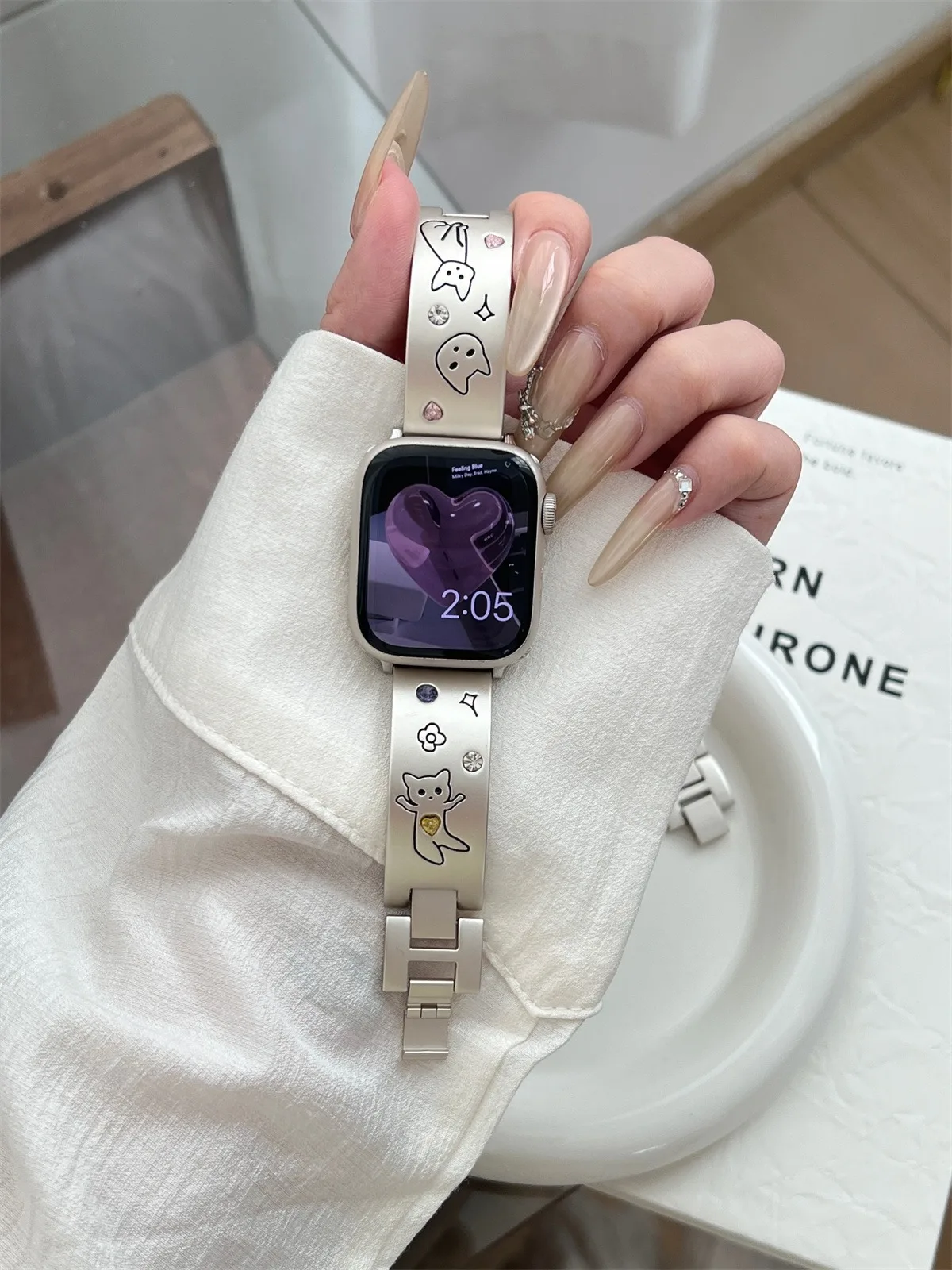 Bracelet de montre pour iwatch 42/44/45/46/49 mm 38/40/41 mm Bracelet de montre tendance en métal pour montres série Ultra2 série 10/9/8/7/6/5/4/3/2/1_voghion.com