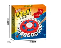 Children's Educational Table Toys English Spanish STOP Crazy Alphabet Game Parent-child Interactive Turntable Toy Family Game 2
