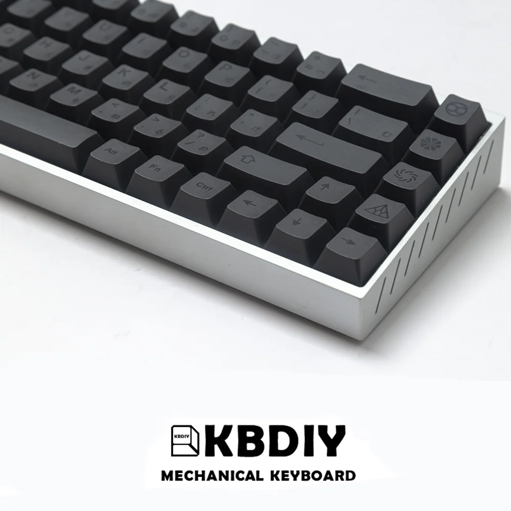 KBDiy GMK 미니멀리스트 그레이 키 캡 PBT 체리 프로필 MX 스위치 용 블랙 138 키 캡 기계식 게임 키보드 키 캡 DIY