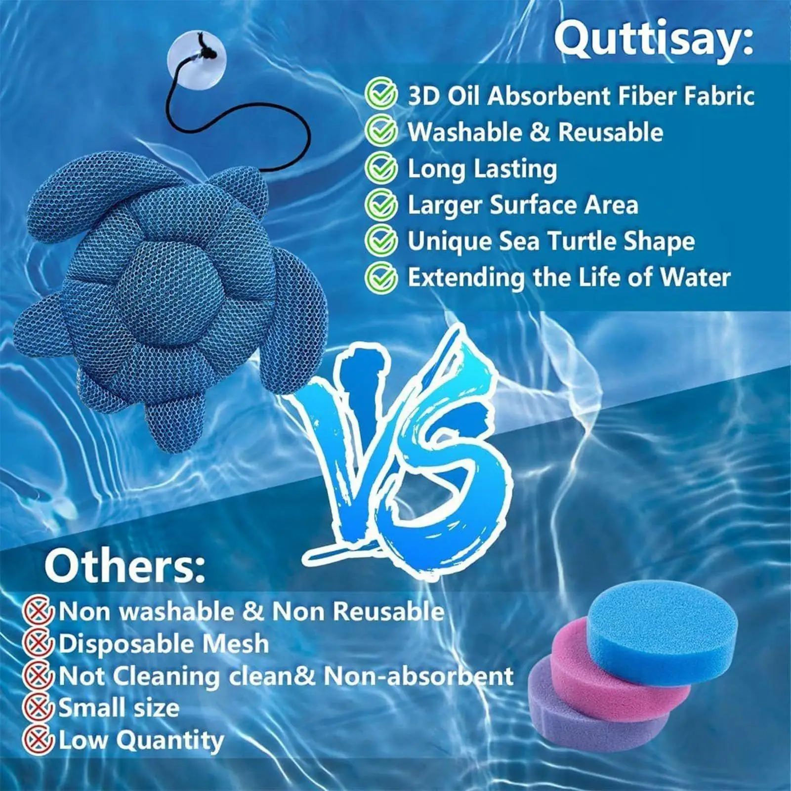 Hot Tub Oil Absorber Turtle Scum Skimmer Remover Foam Filter Bathtub Water Cleaner for Home Use SPA Pool Large Bath Sponge