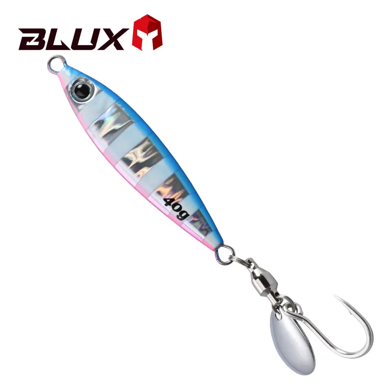 BLUX Blade Shotel Casting Jig 30g 40g 60g Metall Jigging Löffel Spanische Makrele Bass Off Shore künstliche Köder Salzwasser Tackle