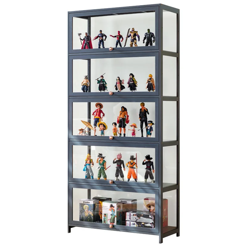 FIGURE-Acrylic Storage Box for Lego Toys Bookcase, Clear Display Cabinet, Dustproof Shelf, Clear Glass-like Shelf 2