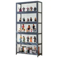 FIGURE-Acrylic Storage Box for Lego Toys Bookcase, Clear Display Cabinet, Dustproof Shelf, Clear Glass-like Shelf 2