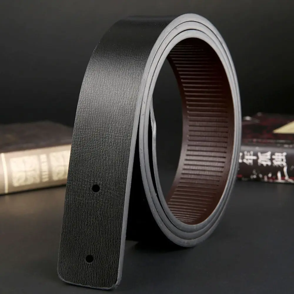 Genuine Leather Belt Black 3.2cm Wide Classic Luxury