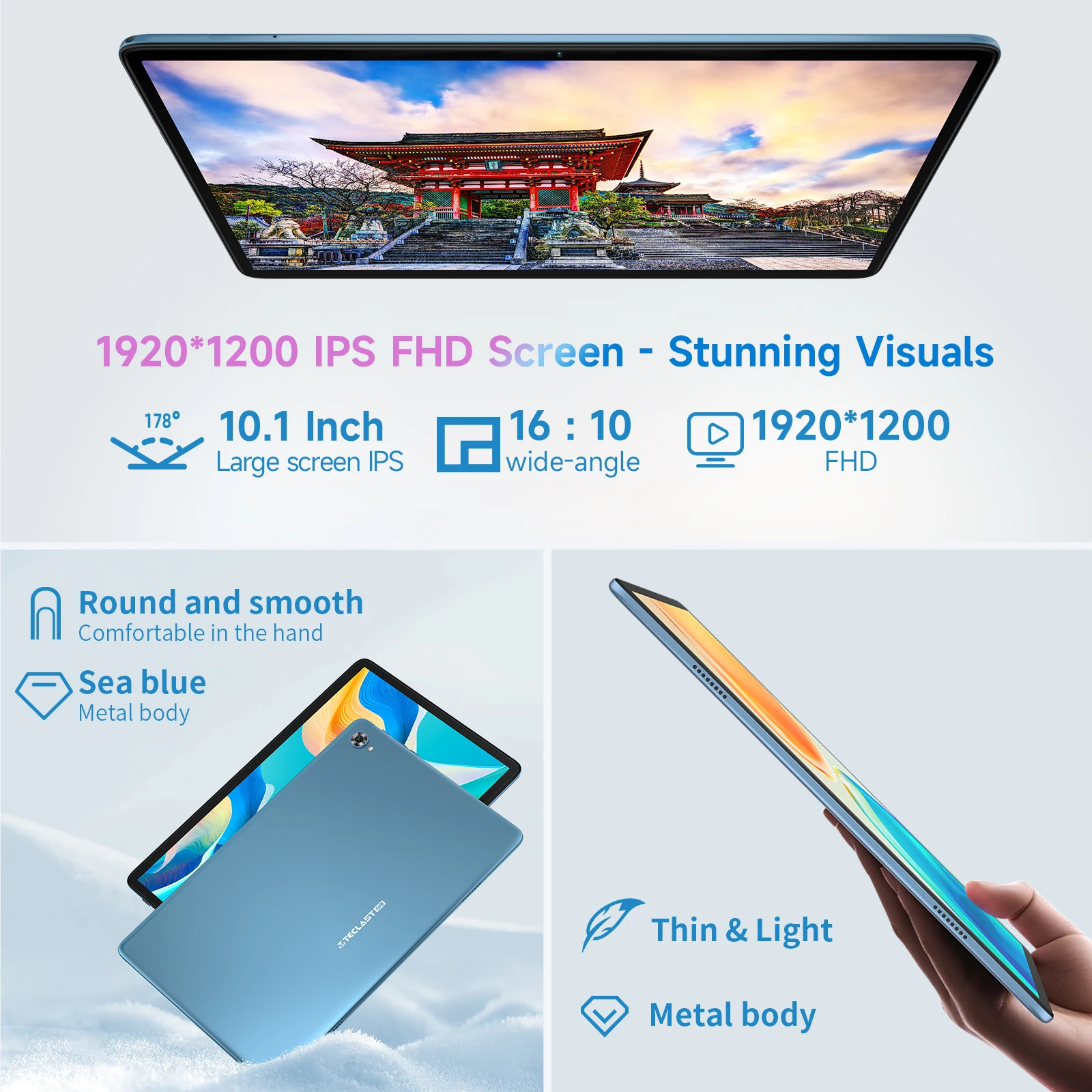TECLAST M40 Plus ◆ 8GB/128GB / Wi-Fi Teclast M40 Plus tablet, 10.1 inch, 8GB RAM, ROM 128GB