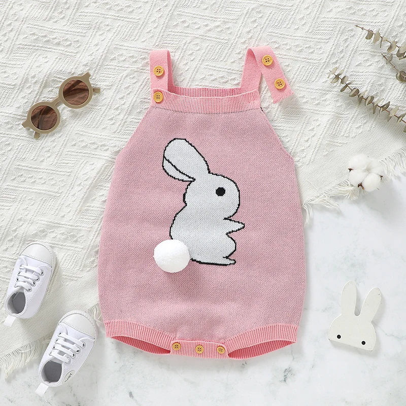 

Детский трикотажный комбинезон на бретельках, без рукавов, на возраст 0-18 месяцев