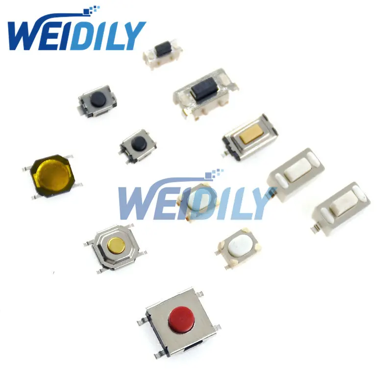 SMD Tact Switch 2Pin 4Pin Touch Micro Switch Push Button Switches Button Car Remote Key 3*4*2.5mm 3*6/6*6/4*4mm 50PCS