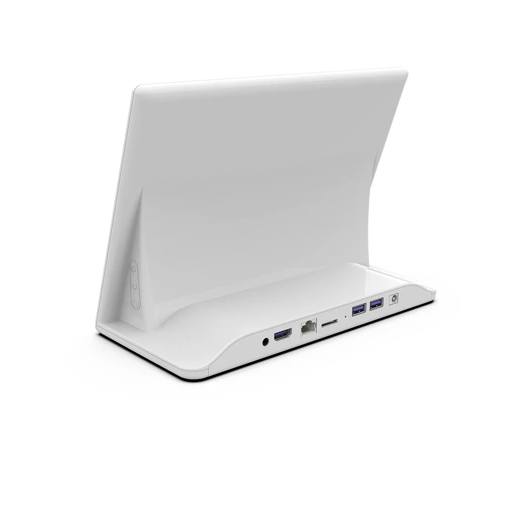 새로운 안드로이드 L자형 태블릿 사이니지 RK3566 RK3568 안드로이드 13 NFC RJ45 태블릿, 레스토랑 POS 디지털 메뉴 디스플레이용 스탠드 포함