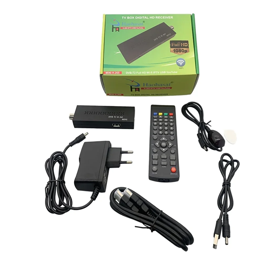 2022 Новый DVB T2 Мини ТВ-Стик full hd 1080p цифровой ТВ-тюнер коробка h265 приемник разъем