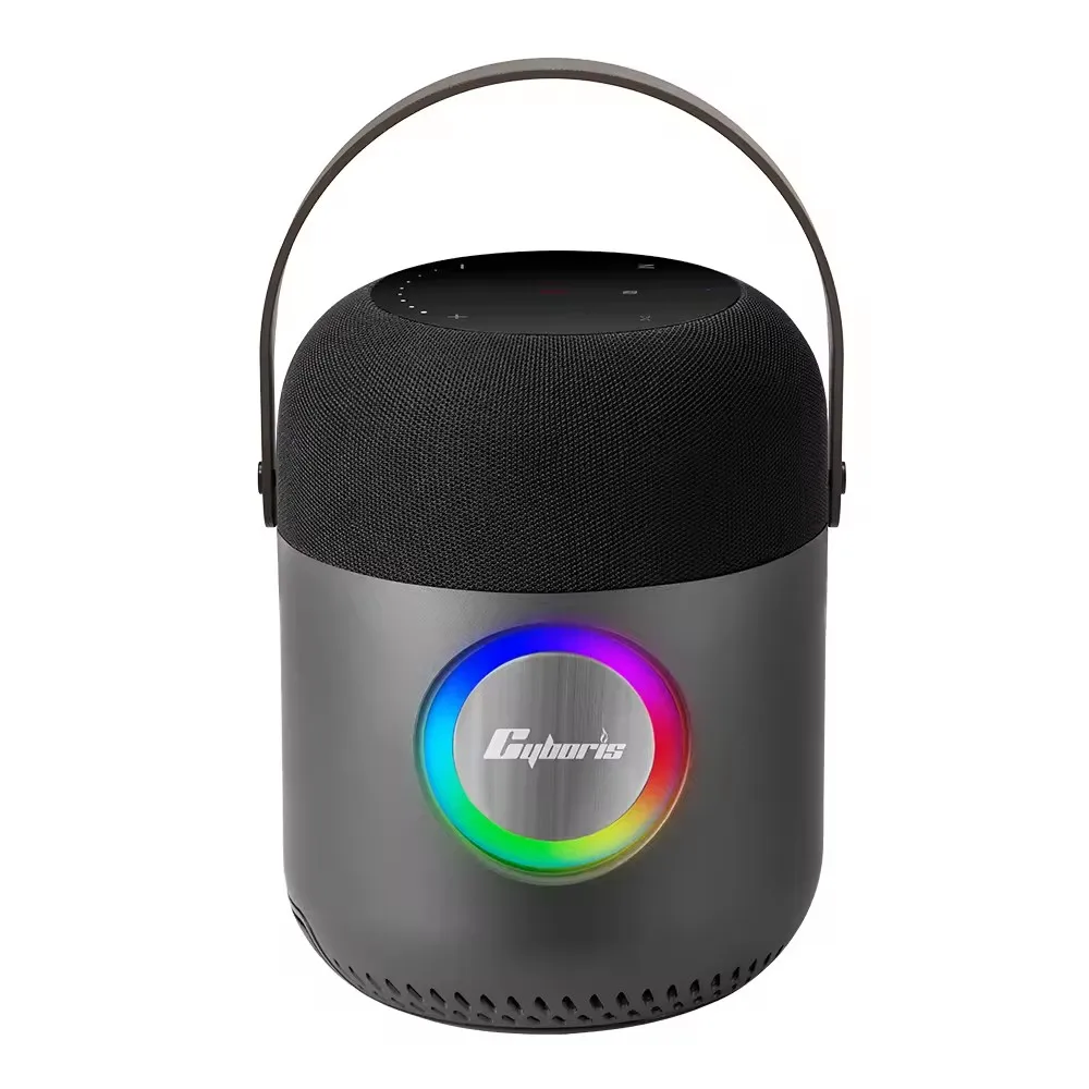 

Cyboris 100W Портативный беспроводный динамик Bluetooth V5.3 Ручной наружный субфон RGB лампа глубокий баск TWS 360° Surround Sound
