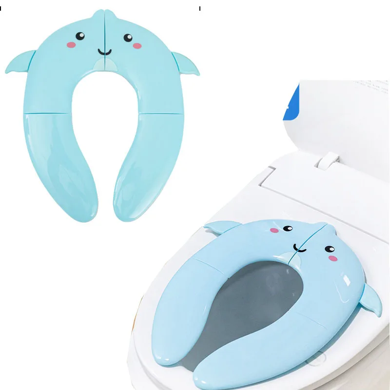 High quality Baby Foldaway Portable small packetToilet Training Seat Potty Ring Anti-skid Toilet Mat travel pot chair 3
