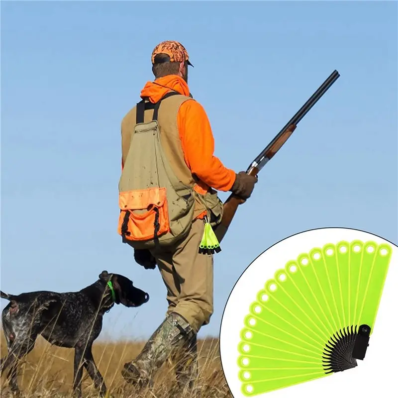 CMHI-36Pcs Segnalatori riflettenti bifacciali per tracciati su alberi, nastro per marcatura tracciati, chiodi di segnalazione con clip - immagine 4