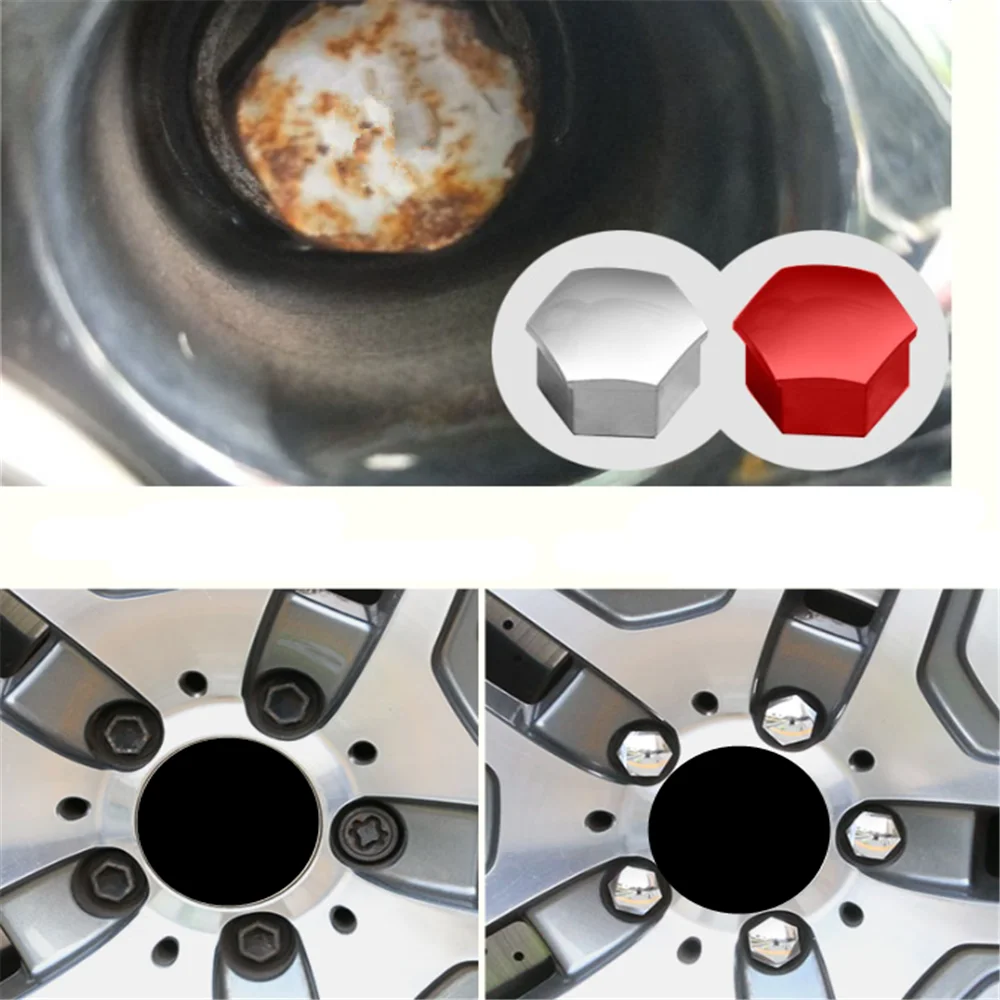 Car Wheel Nut Caps 20pcs for SEAT Leon 1 2 3 MK3 FR Cordoba Ibiza Arosa Alhambra Altea Exeo Toledo Formula Cupra