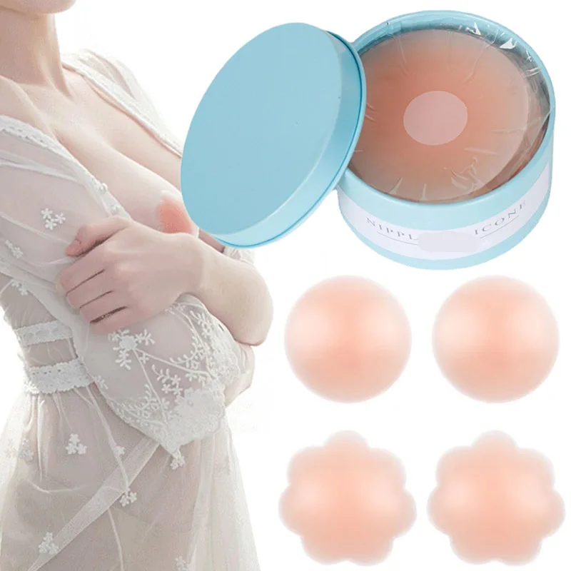 Women Silicone Nipple Stickers 6Pair Anti-bump Chest Pad Lift Nipple Cover Pads Invisible Reusable Bra Chest Sticker Breast Pad silicone breast patch silicone nipple cover invisible stick on bra sticky bra breast nipple covers silicone adhesive bra silicone stickers breast sticker