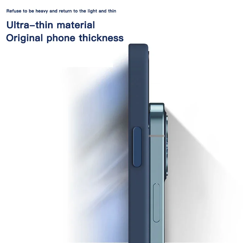 Square Liquid Silicone Soft Protective Case - Premium Soft Cover and Bag