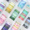 5Pcs Flowers Washi Tapes Scrapbooking Washi Tape Set 5m Diary Stationery Decorative Adhesive Tape Journal Supplies Masking Tape 1
