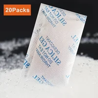 20packs 10g/bag Non-woven Silica Gel Packs Desiccant Dehumidifier for Pet Food Clothes Jewelry Moisture Absorber Anti Humidade 1