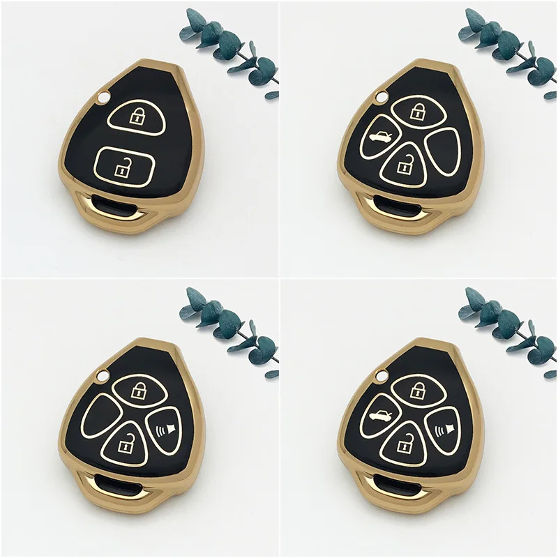 TPU Car Key Case Cover For Toyota Auris HiLux Corolla Prado Verso Camry