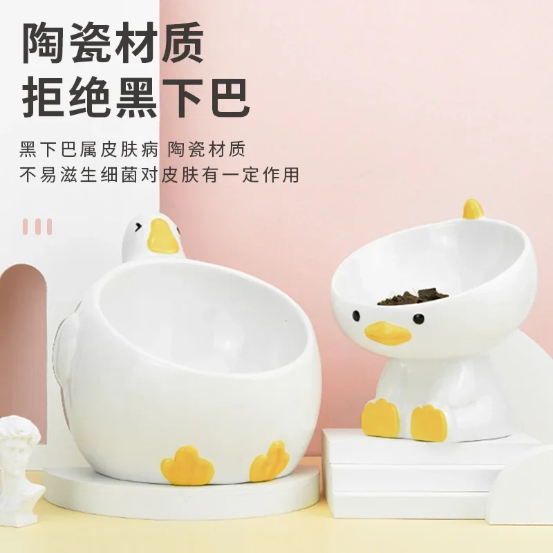 Cat bowl pet ceramic cat food basin into kitten snacks canned bowl water dispenser creative supplies