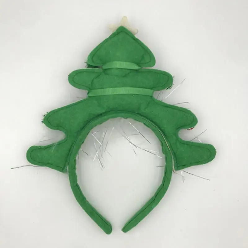 Christmas Tree Hair Hoop Tree Shape Performance Props Headdress Headband With Sequins Christmas Fairy Costume Headband Hair Band