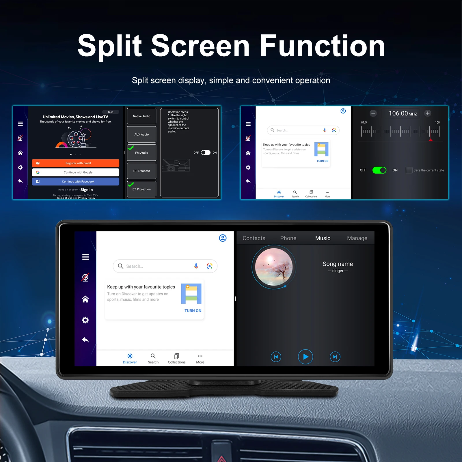 Car Display Monitor Display Podofo 10.36