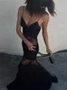 Sexy Lace Sling Dress Women See Through Backless Hollow Out Sleeveless Robe Female 2025 Fashion Beach High Waist Dresses Lady 5