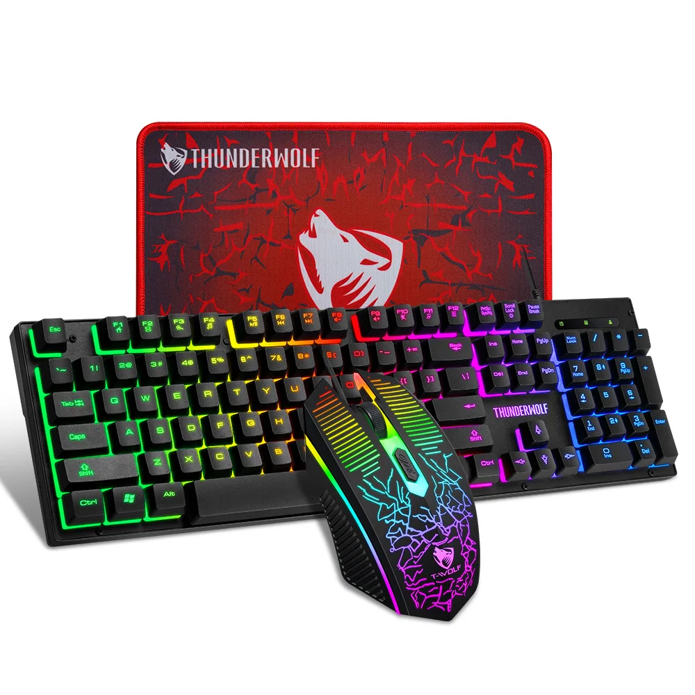 

T31 3Pcs RGB Gaming Mouse Keyboard Mousepad Set For PC laptop Desktop Gaming