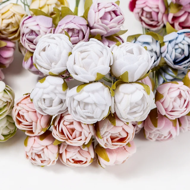 Fleurs Décoratives Mariage Centre Table Lot 25 Roses Artificielles Mousse Tige 20 Cm - Fleurs Réalistes Pour Décoration Mariage, DIY Décoration Mariage DIY