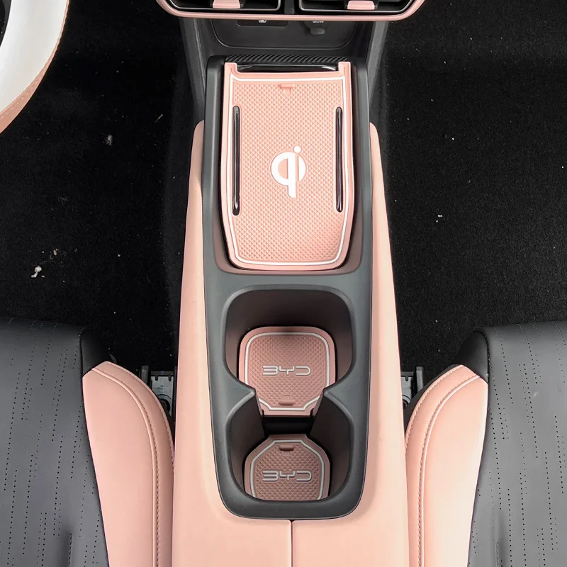Car Coaster Pads For BYD Dolphin Mini By Slot Storage Water Cup Mat Non-Slip Mat Car Interior Supplies Artifact Decoration Interior Anti-Dirty