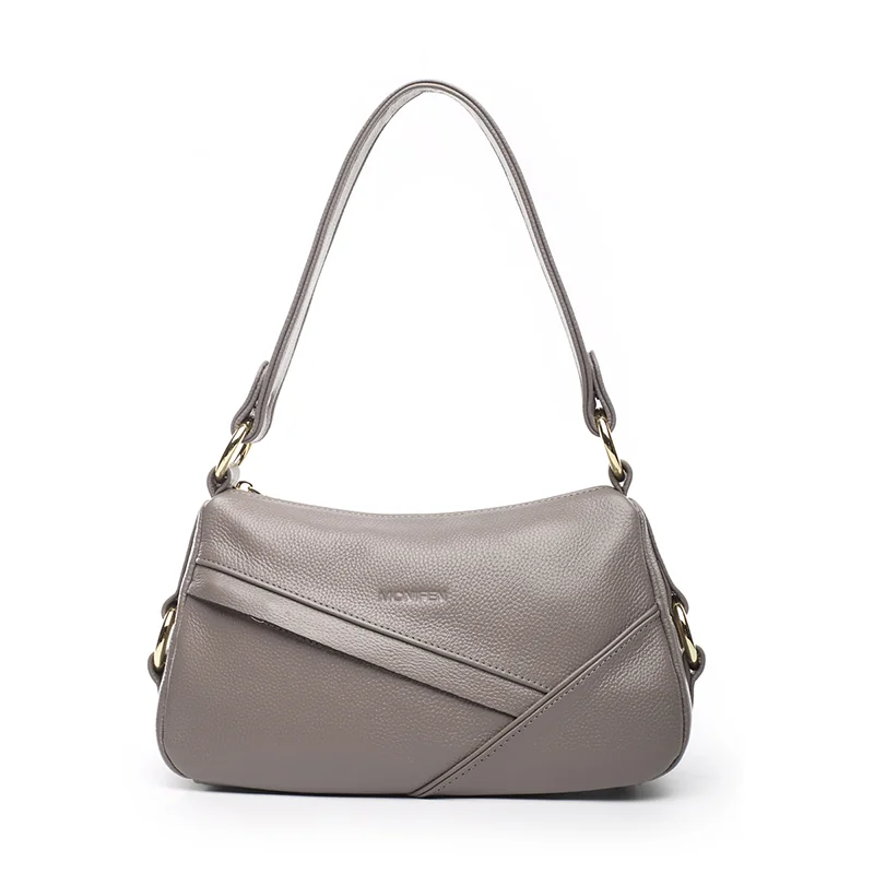 monifen Retro Women's Bag Genuine Leather Women's Bag Cowhide Soft Leather Shoulder Crossbody Authentic Brand