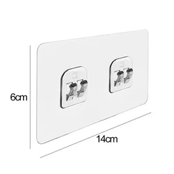 Transparent Acrylic Self-Adhesive Wall Hooks - 5PCS (Double hook)