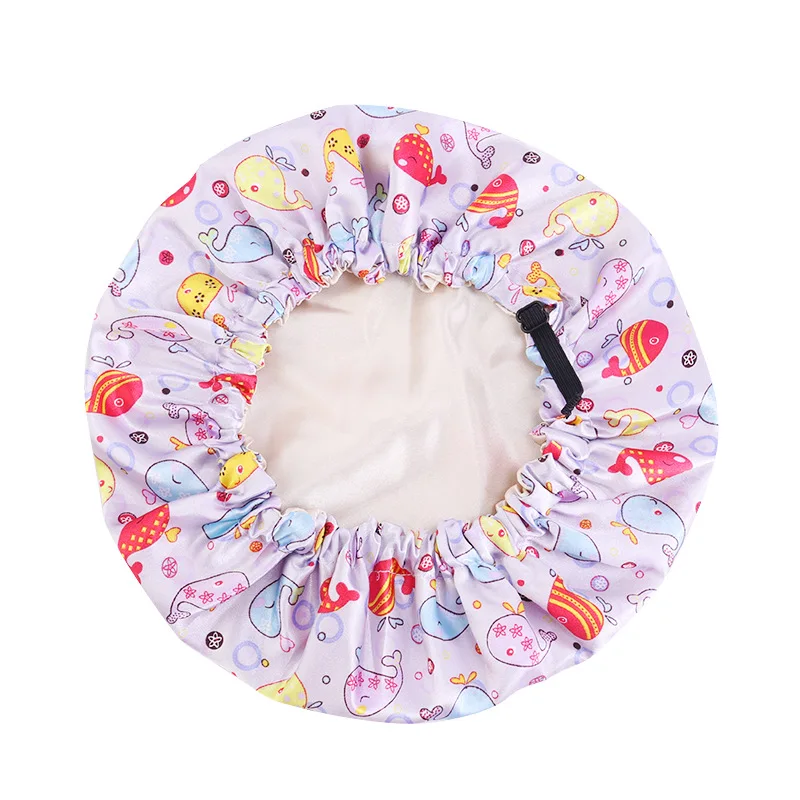 2 Pcs Kids Satin Bonnet Adjustable Sleeping Cap Silk Soft Night Hair Bonnet for Toddler Child Baby 