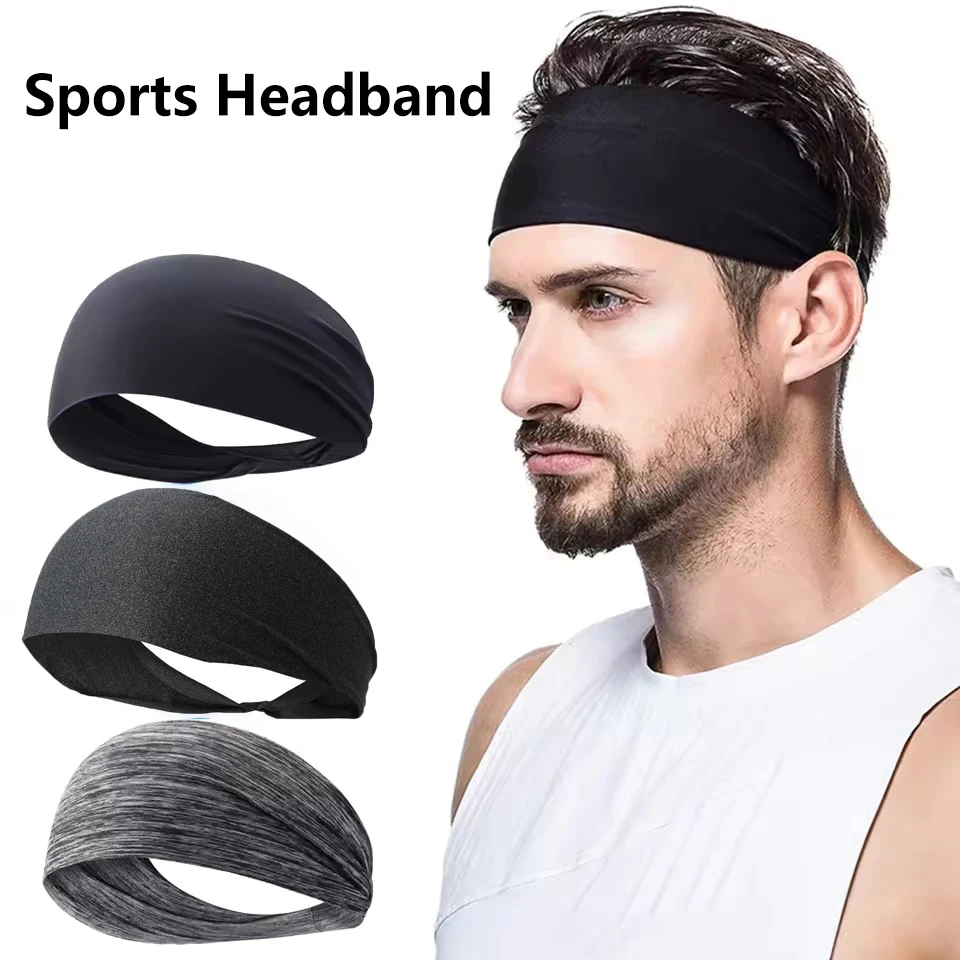 Elastic Sports Headbands Sweat Absorption Headdress Quick Dry Workout Headband Anti-slip Breathable Sweatbands for Yoga Running
