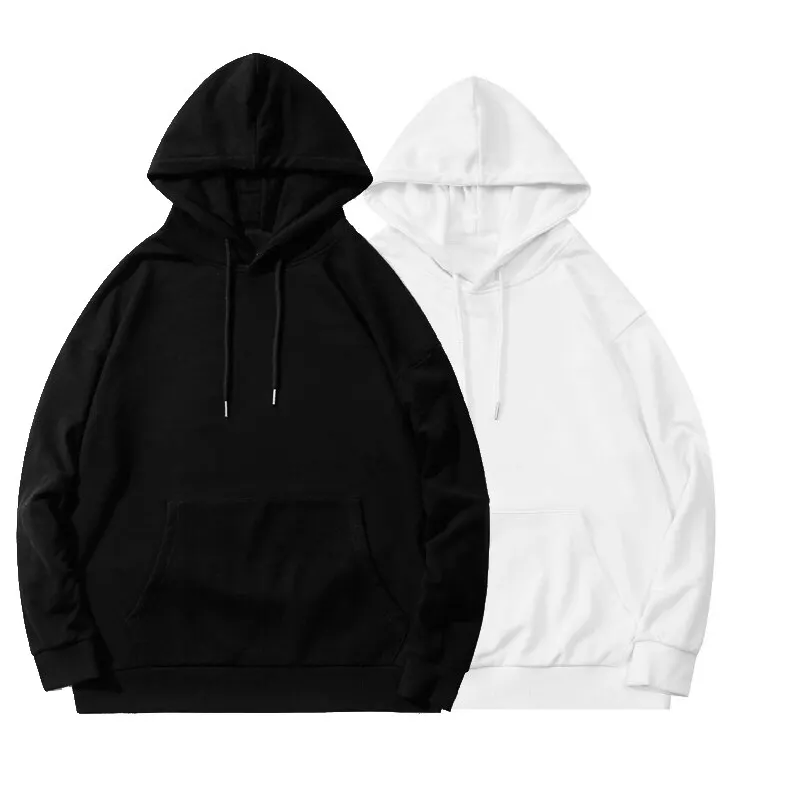 Men's All-In-One Hooded Solid Color Classic Sports Casual Crewneck Pullover Long-Sleeved Hoodie solid color hoodies