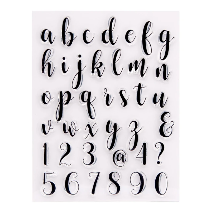 Silicone Stamp Alphabet Letter Number 1/8pcs for Paper Card Craft